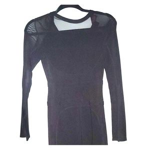 Black Mesh Jumpsuit